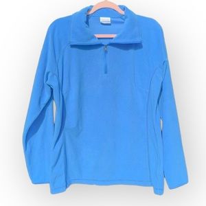Columbia Women's Half Zip Fleece Pullover, Light Blue, Sz XL